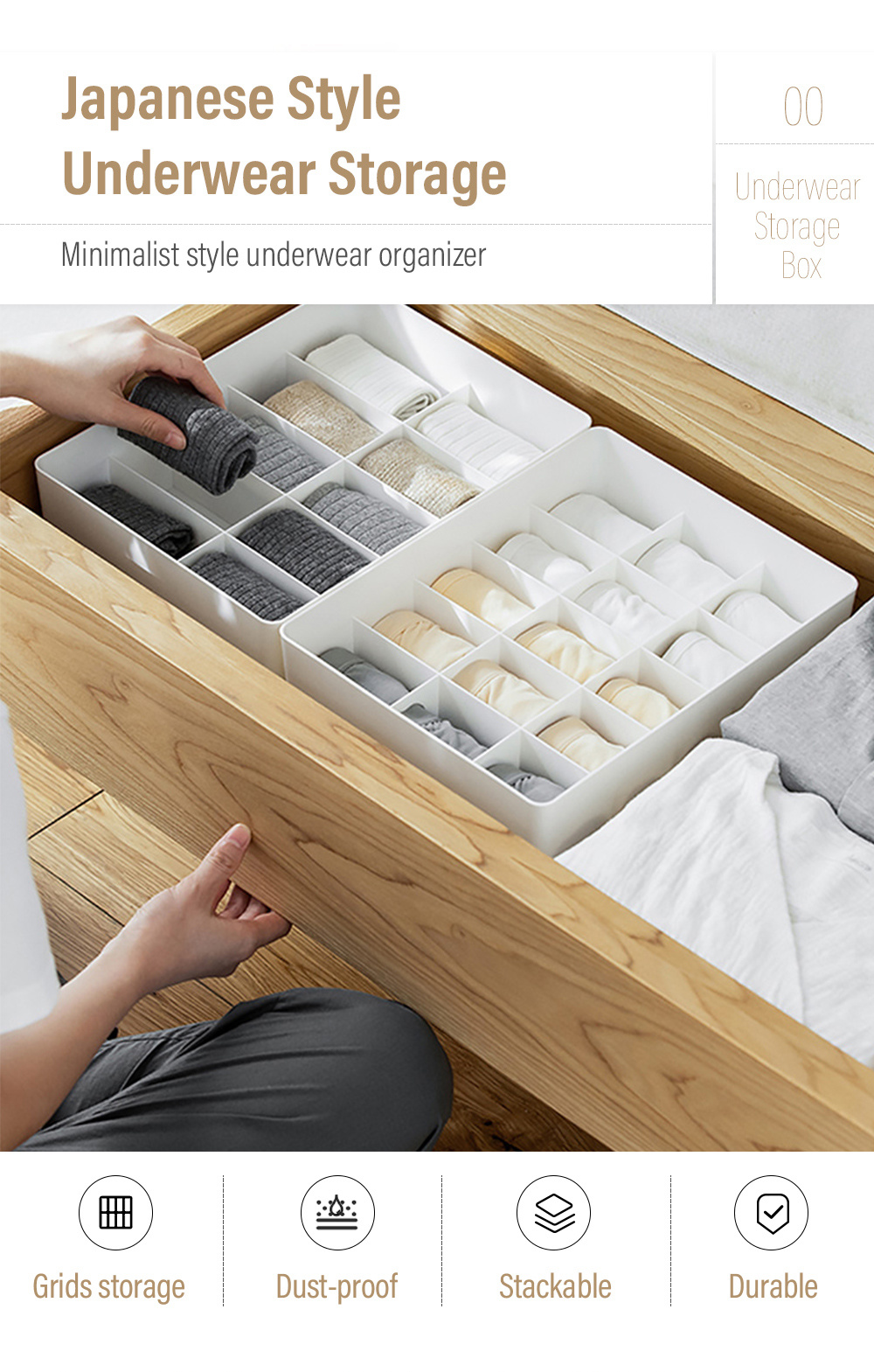 Japanese Style PP Underwear Storage Closet Wardrobe-1